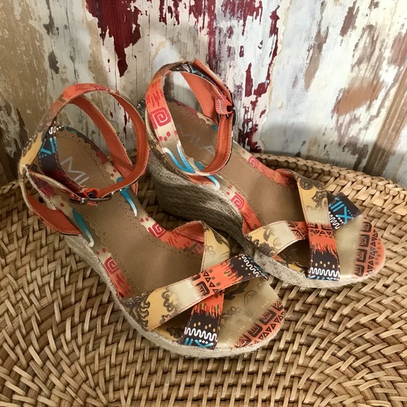 MIA Shoes - MIA Rita wedge sandals, size 7.5